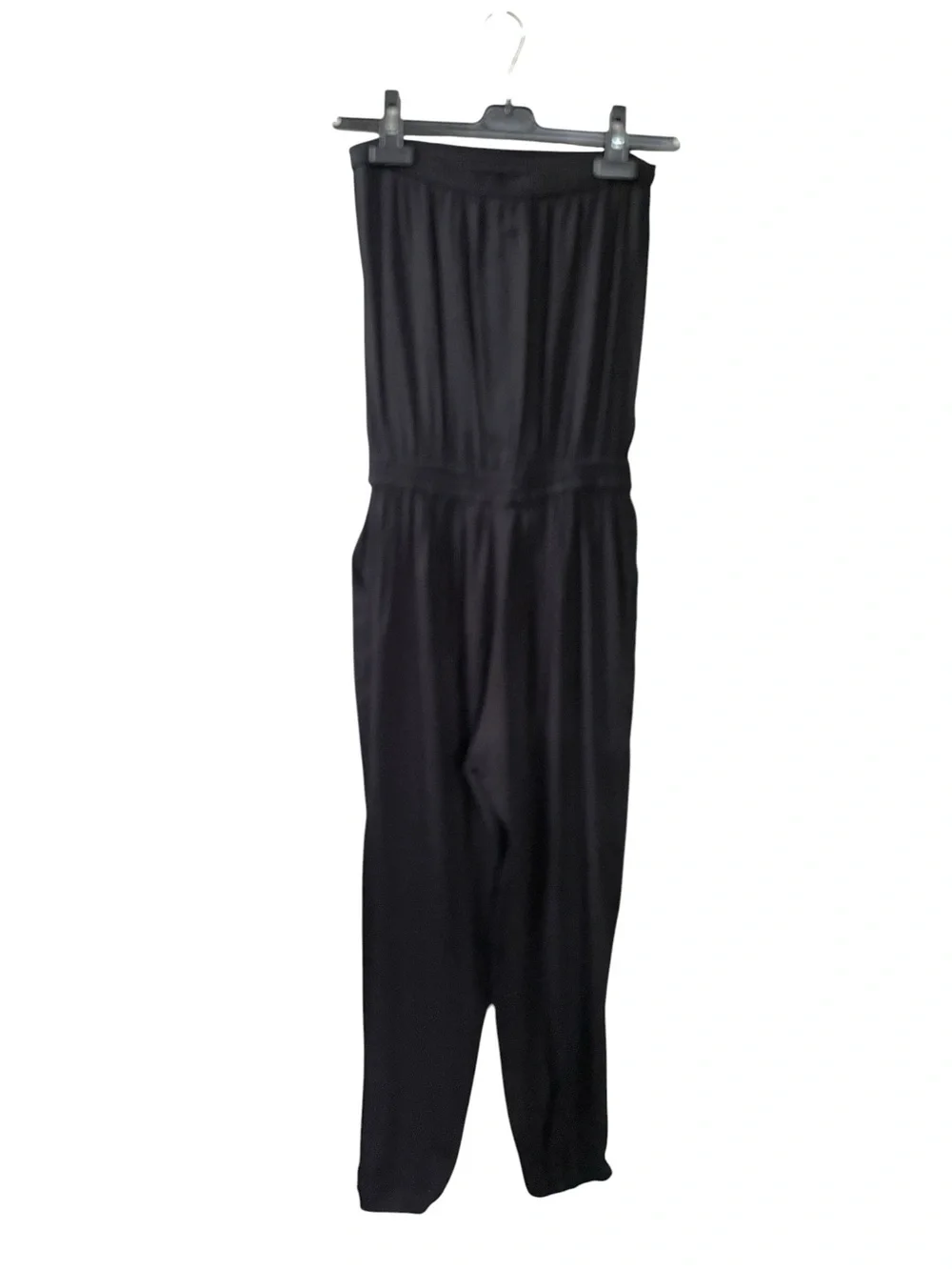 Aritzia Talula Black Strapless Tie-Waist Jumpsuit XS
